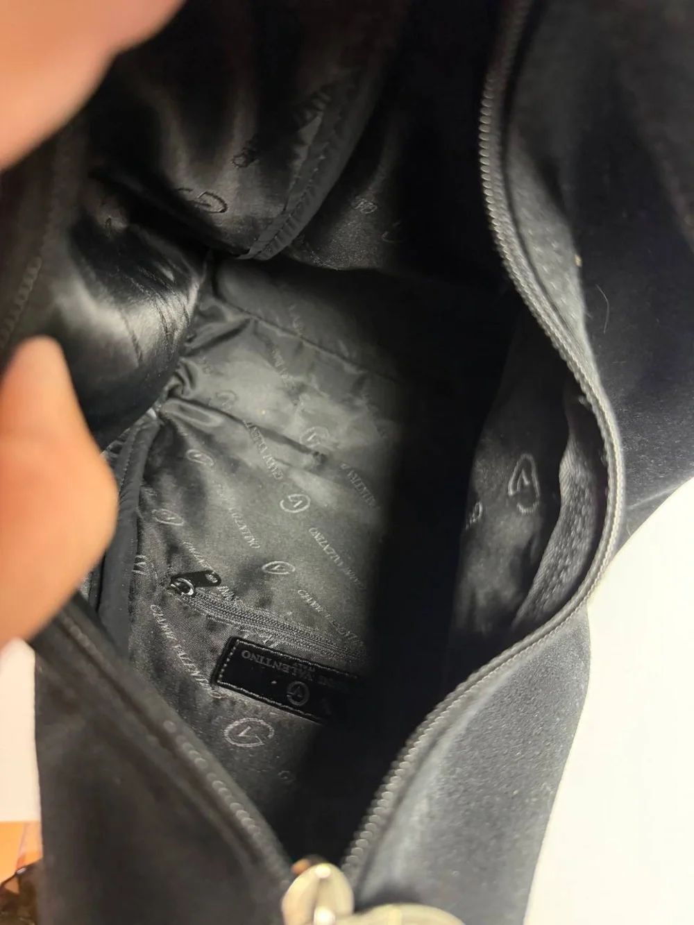 Gianni Valentino Black Convertible Sling Backpack Bag